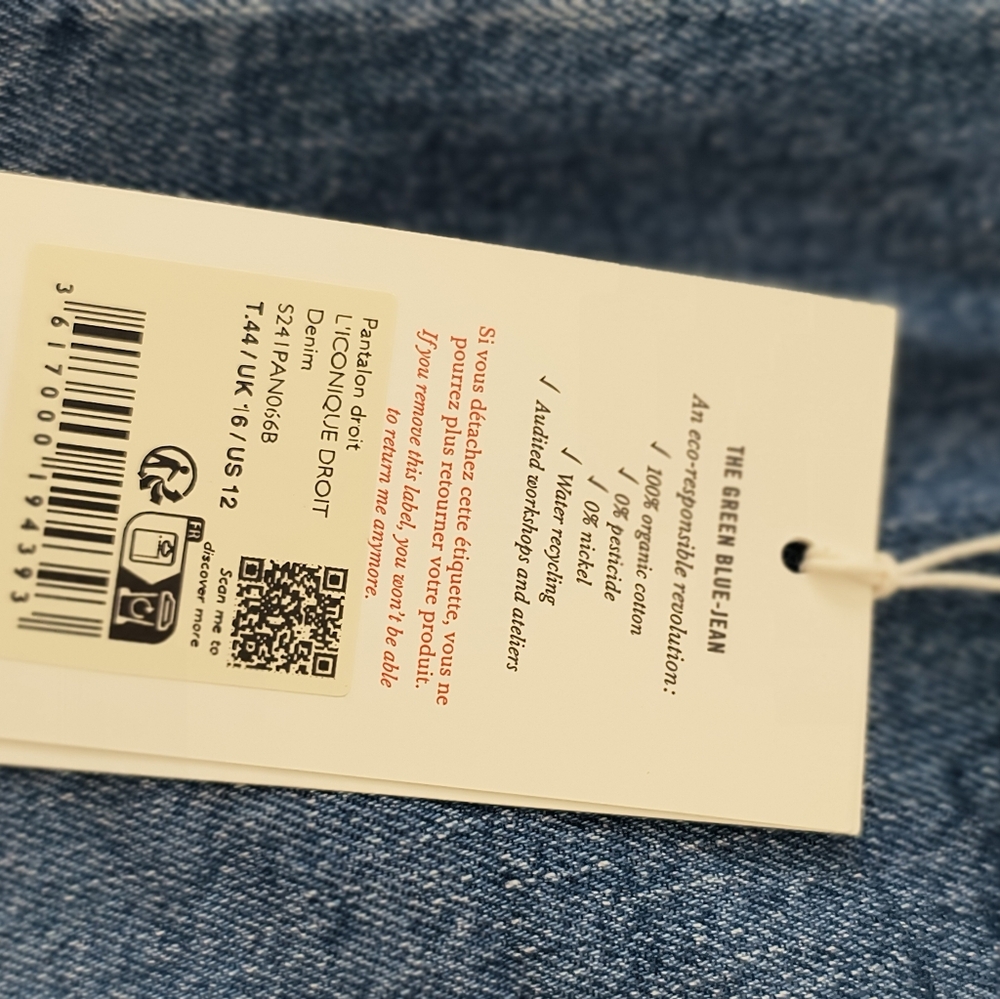 Sezane L'Iconique Droit Trousers Denim - Picture 12 of 12
